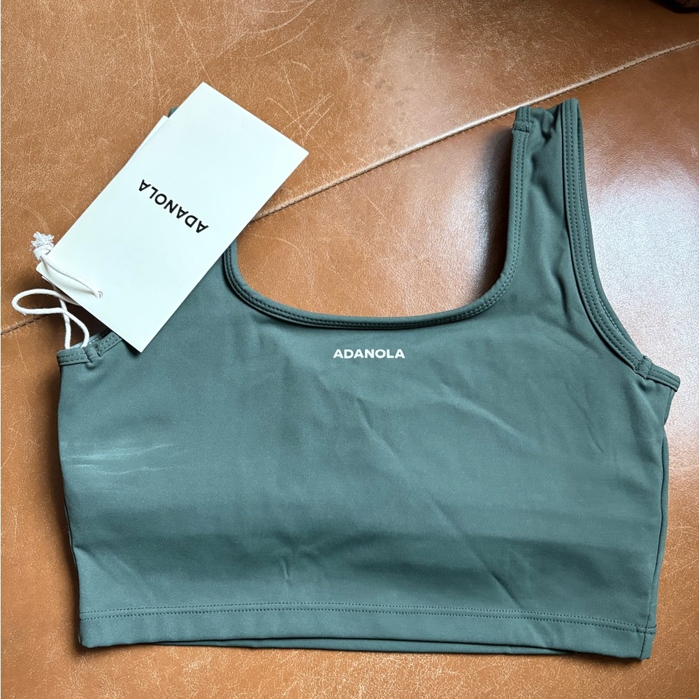 Adanola dark olive sport bra Activewear Top